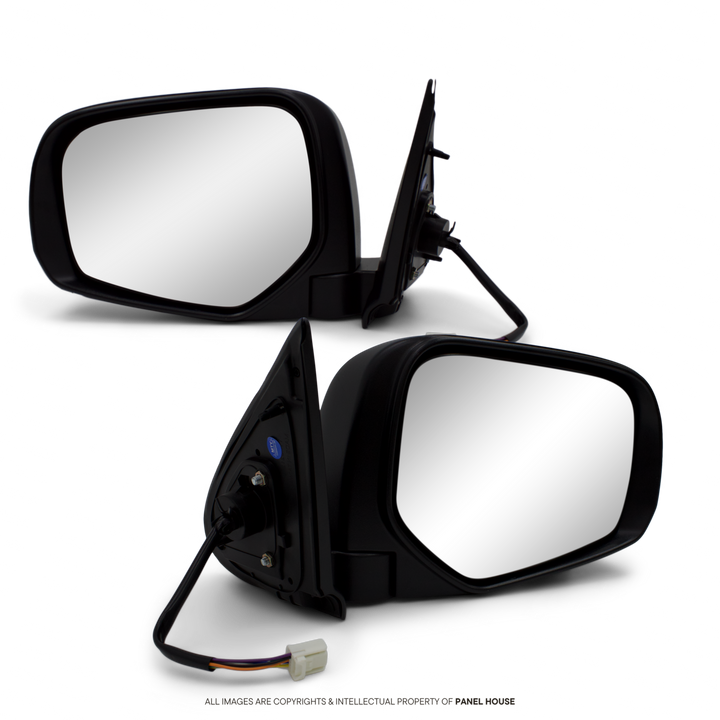 Door Mirrors PAIR Black with Autofold & Indicator Fits Mitsubishi Triton MQ 2015 - 2018