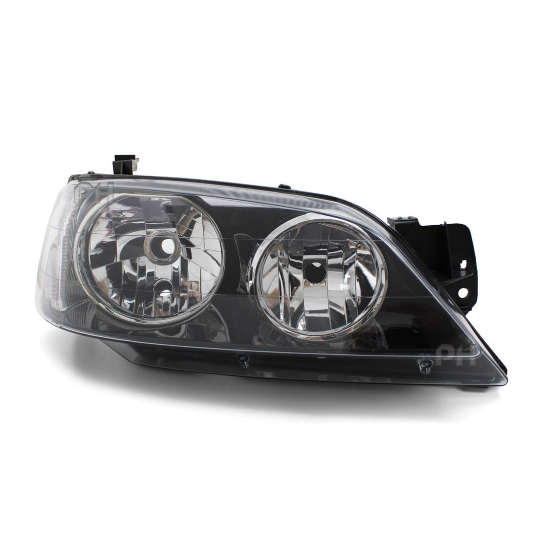 Headlights Black PAIR fits Ford Falcon BA & BF Series 1 XT 2002 - 09/2006