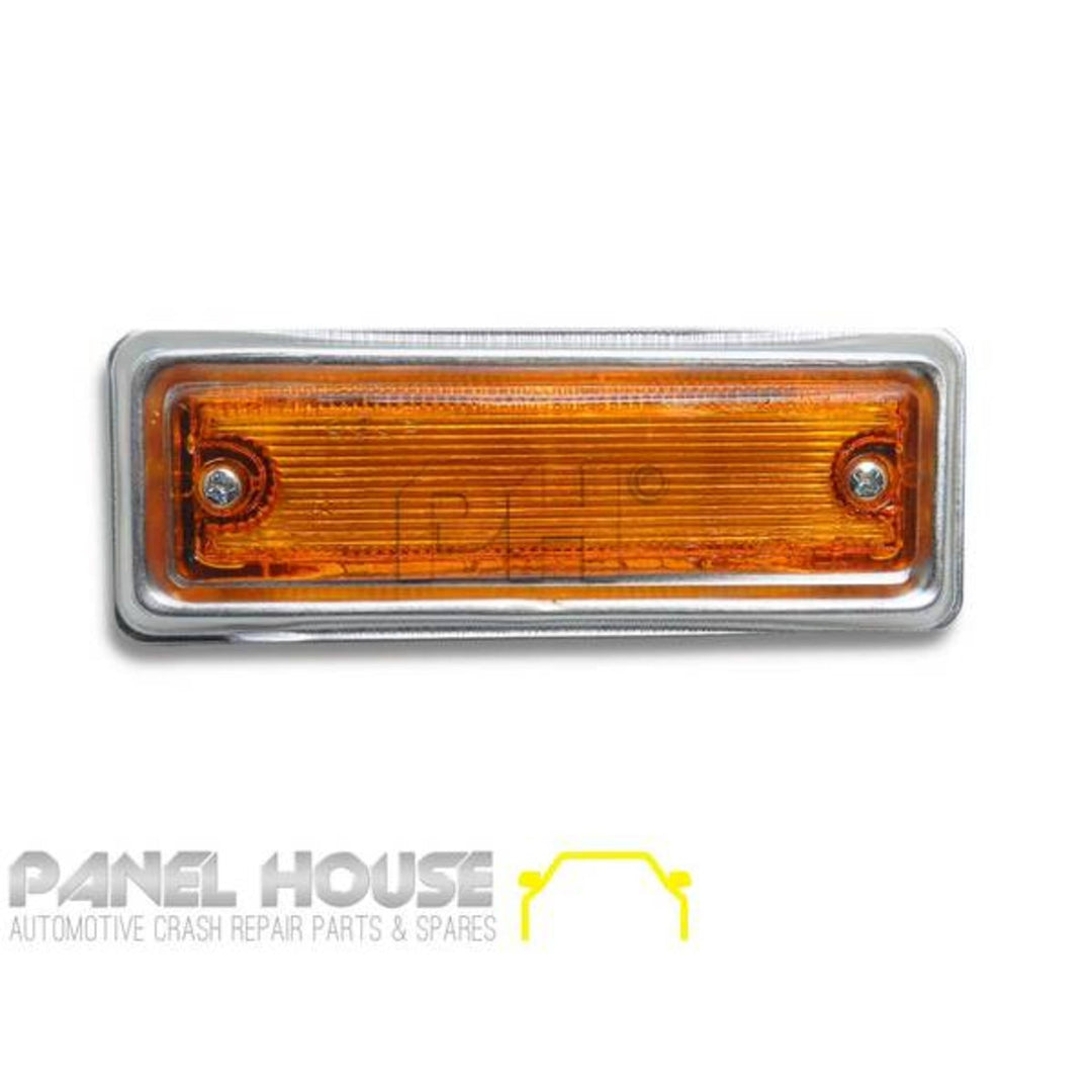 Indicator Guard Repeaters Lights PAIR Chrome Fits Datsun 1200 Ute 1978 - 1985