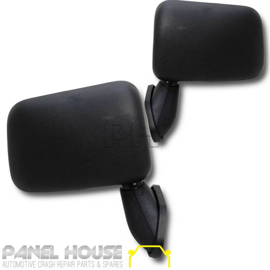 Door Mirrors PAIR Black Skin Mount Fits Toyota Hilux 1988-1997 2WD 4WD