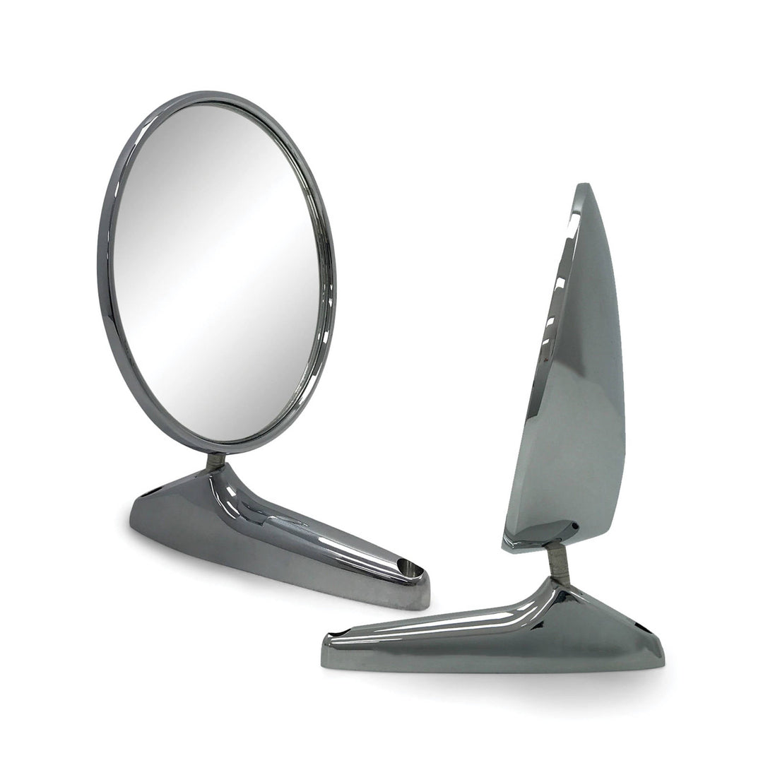 Alfa Romeo SPYDER Chrome METAL Classic Style PAIR Front Guard Wing Mirror LH+RH