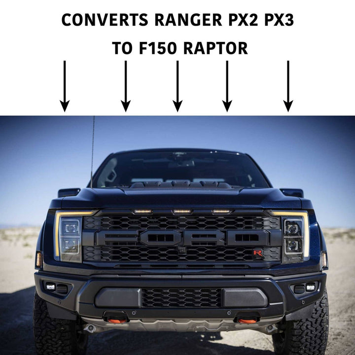 2023 F150 Raptor Inspired FACELIFT Conversion Kit fits Ford Ranger PX2 PX3 2015 - 2022 Front & Rear