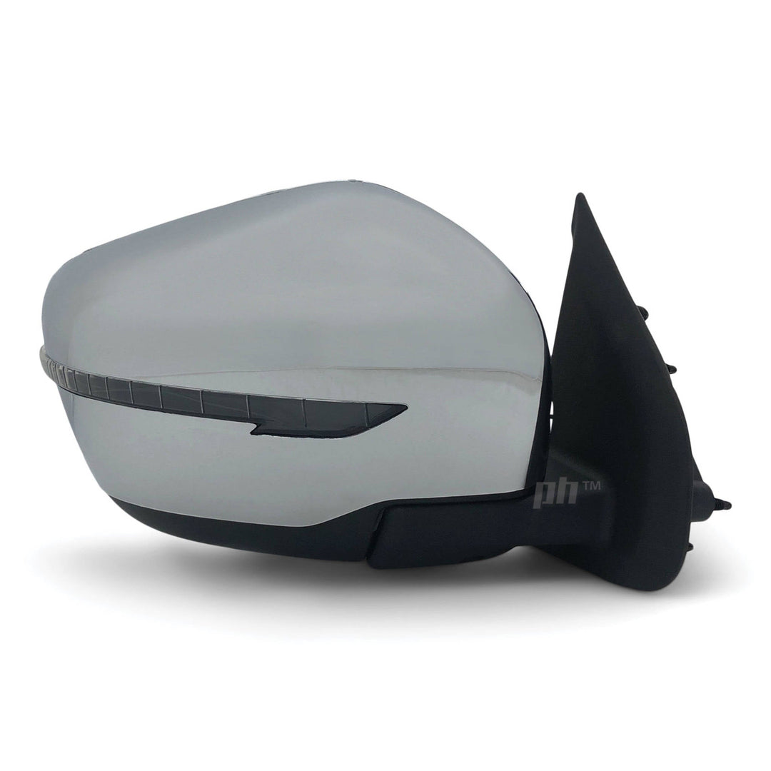 Door Mirrors PAIR Chrome Electric Indicator fits Nissan Navara D23 NP300 2015-2020