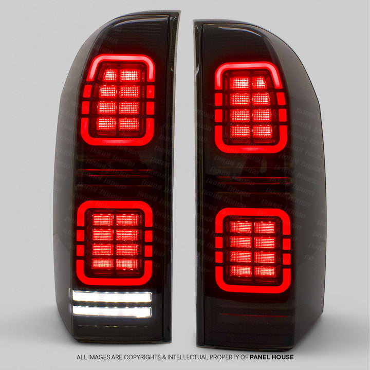 Black Tail Lights Full LED Fits Nissan Patrol GU Y61 2004-2013 Wagon