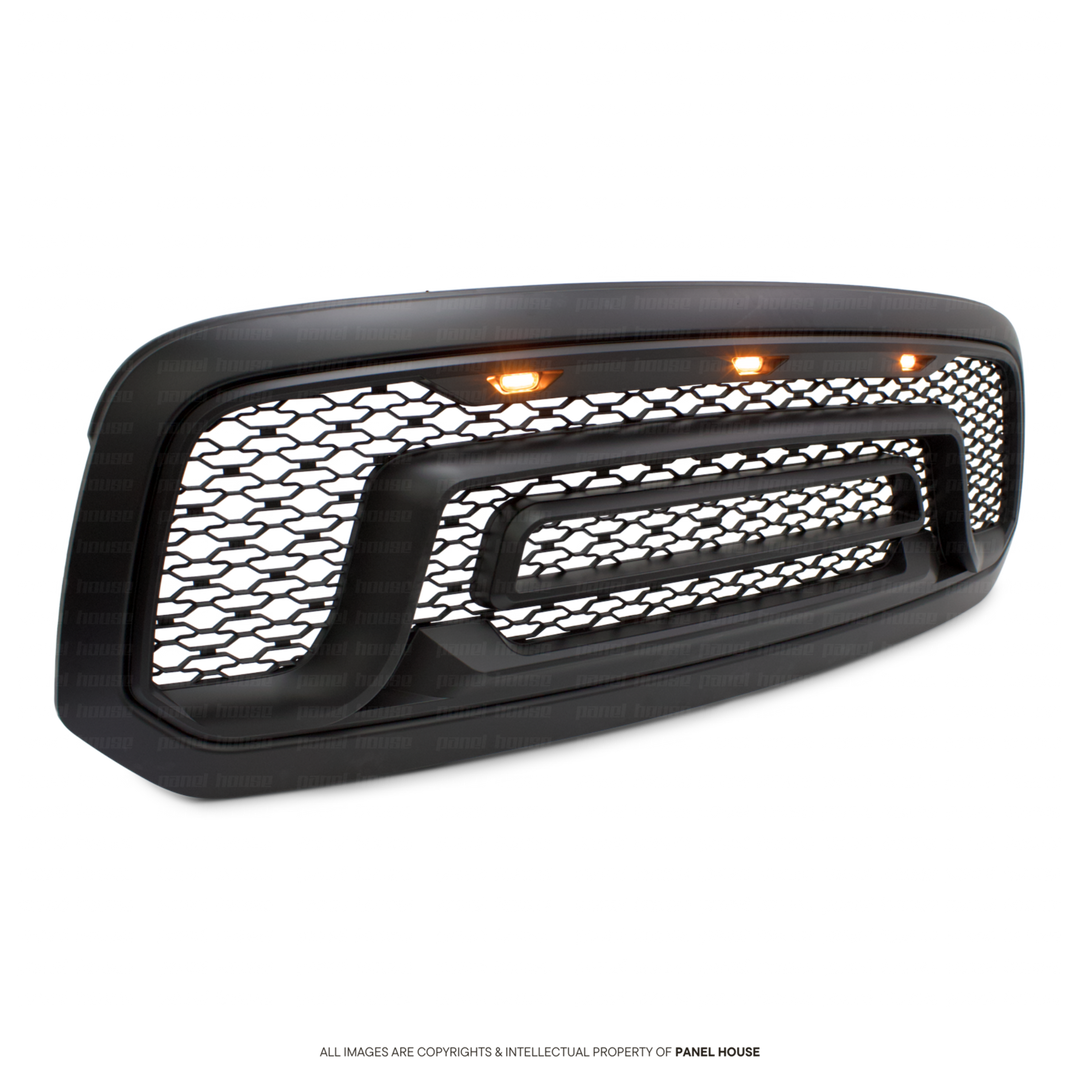 Grill Upgrade Matte Black Rebel Style fits Dodge RAM DIESEL 2500 3500 DS Laramie 2013 - 2020