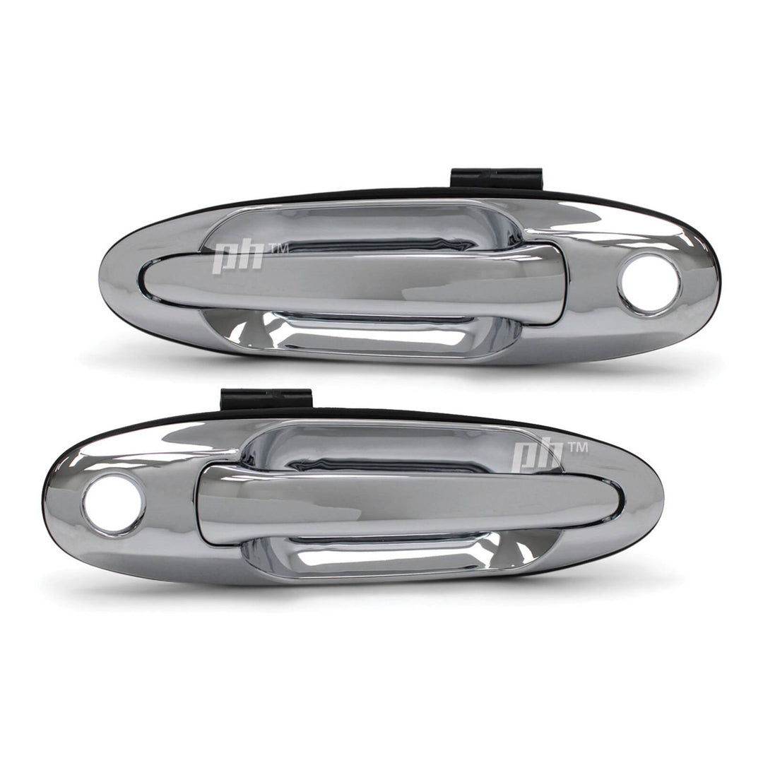 Outer Door Handles PAIR Front Chrome Fits Toyota Landcruiser 100 Series