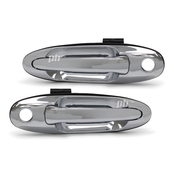 Outer Door Handles PAIR Front Chrome Fits Toyota Landcruiser 100 Series