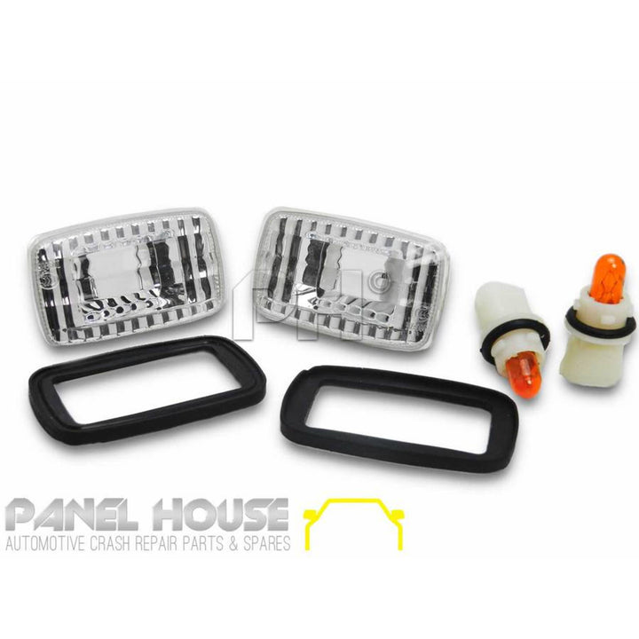 Indicator Lights PAIR Clear Fits Toyota LANDCRUISER 76 78 79 Series 2007-2018