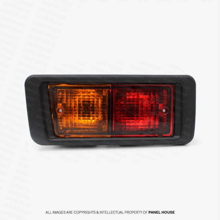 Tail Lights PAIR In Bar with Surrounds fits Toyota Landcruiser 76 78 Series Wagon & Troopy