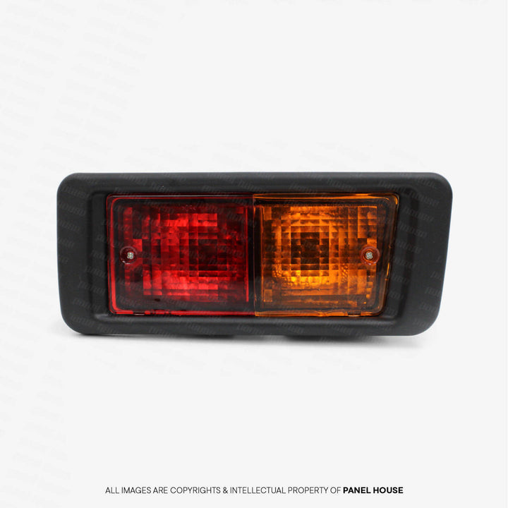 Tail Lights PAIR In Bar with Surrounds fits Toyota Landcruiser 76 78 Series Wagon & Troopy