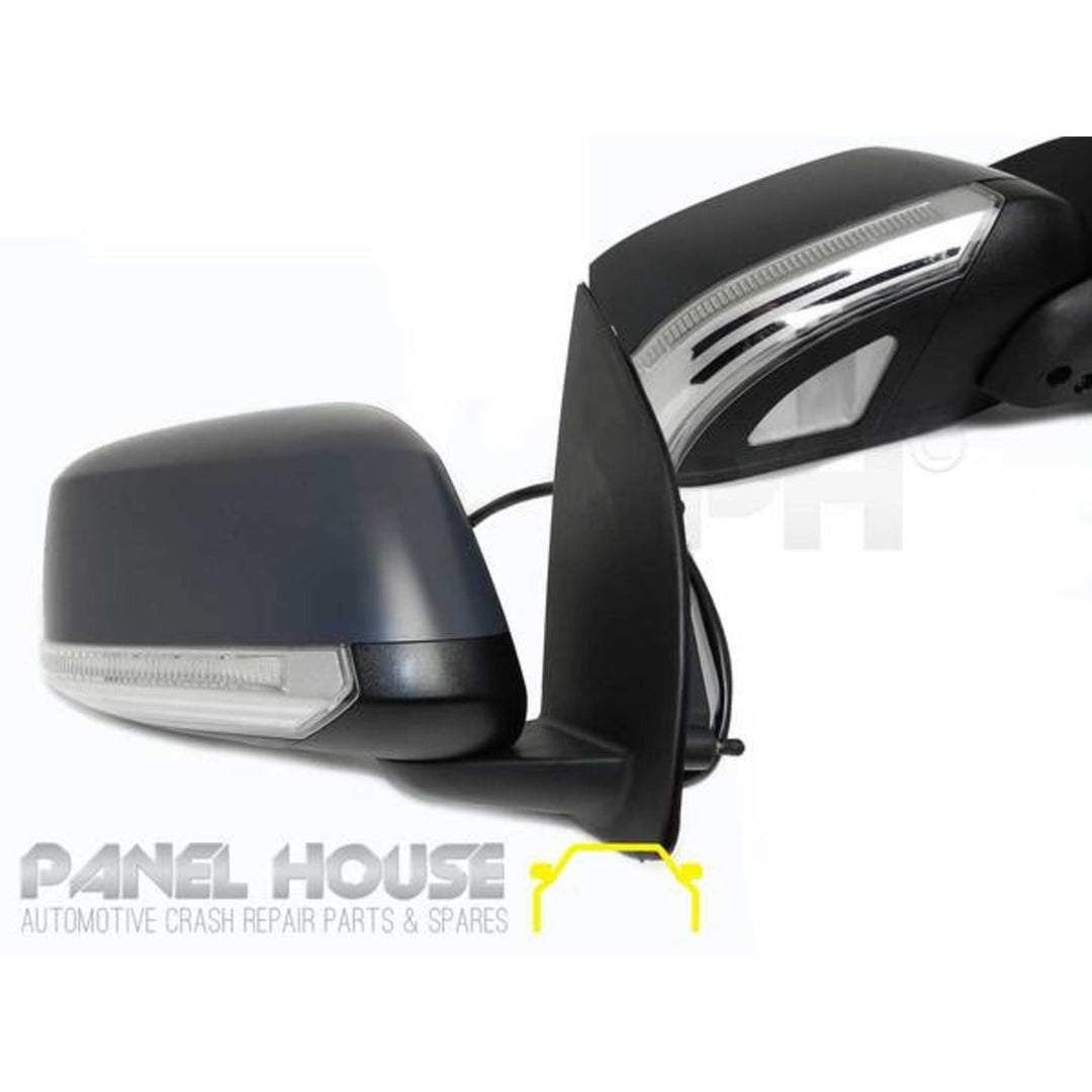 Door Mirrors PAIR Primed Autofold fits Nissan Navara D40 2005 - 2015