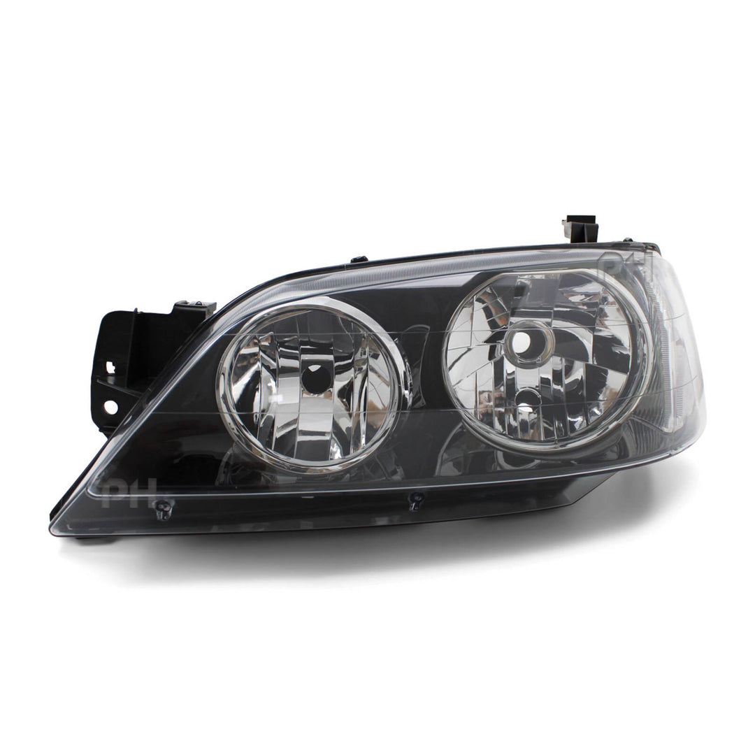 Headlights Black PAIR fits Ford Falcon BA & BF Series 1 XT 2002 - 09/2006