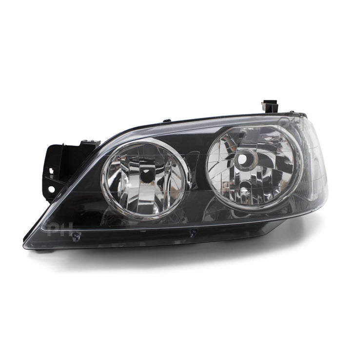 Headlights Black PAIR fits Ford Falcon BA & BF Series 1 XT 2002 - 09/2006