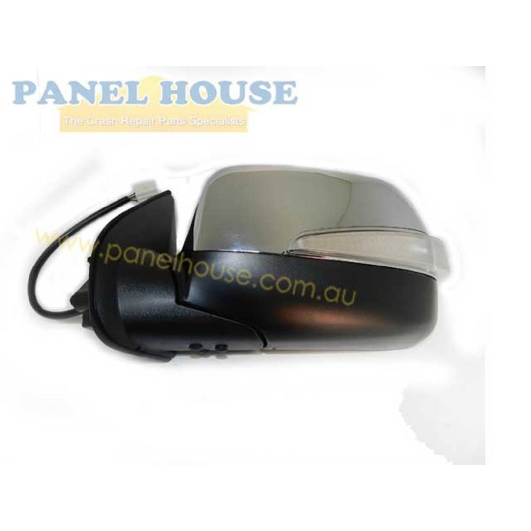 Door Mirror Blinker Left Chrome Electric AUTO FOLD fits Isuzu D-MAX DMAX 08-12