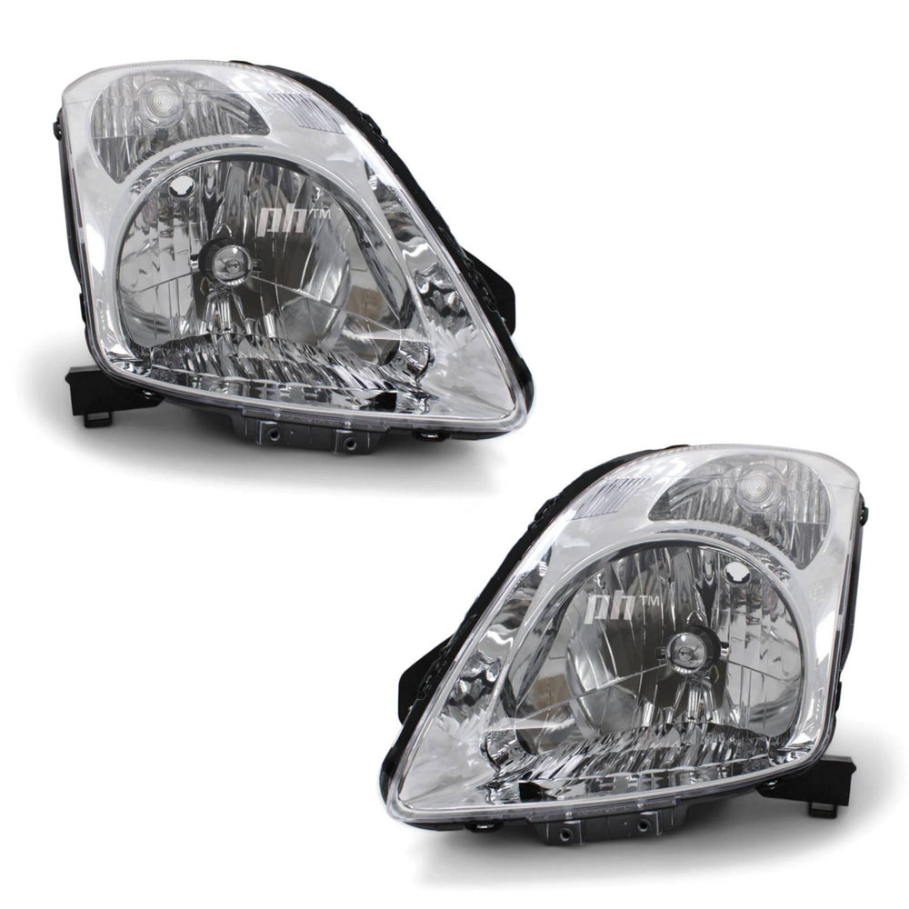 Headlights Chrome PAIR fits Suzuki Swift EZ 2005 - 2010