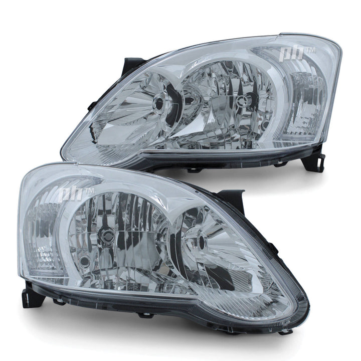 Headlights PAIR fits Toyota Corolla ZZE122 04/2004 - 02/2007 Hatch