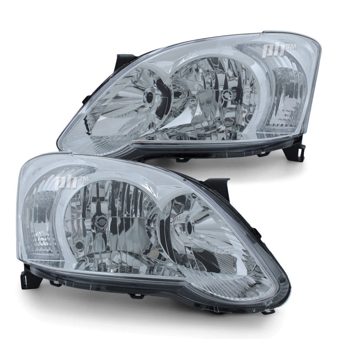 Headlights PAIR fits Toyota Corolla ZZE122 04/2004 - 02/2007 Hatch
