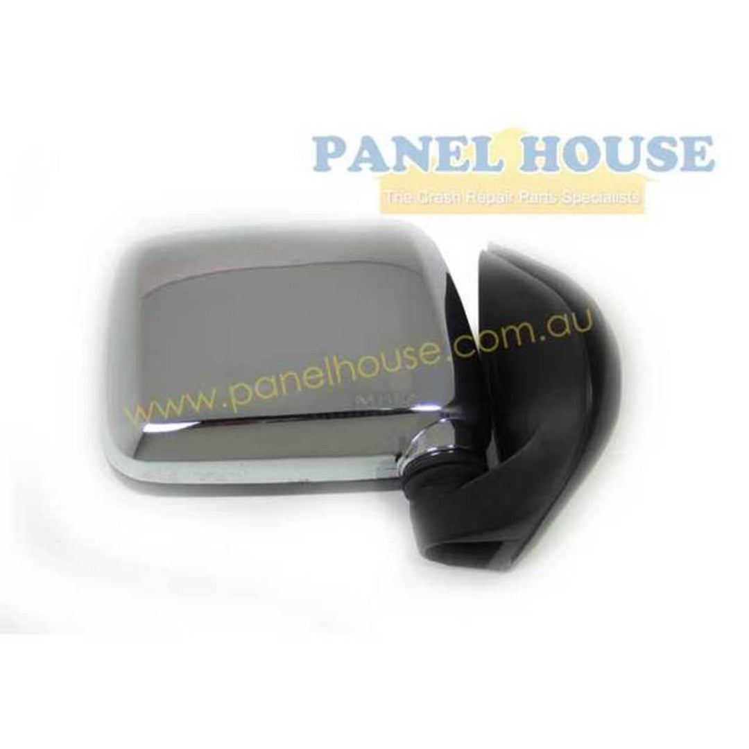 Door Mirrors PAIR Chrome Sail Mount fits Holden Rodeo 97 - 02