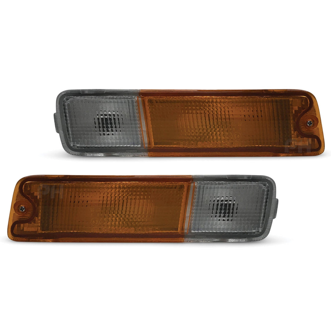 Front Bumper Indicator Park Lights PAIR Fits Mitsubishi Triton MK 1996 - 2006