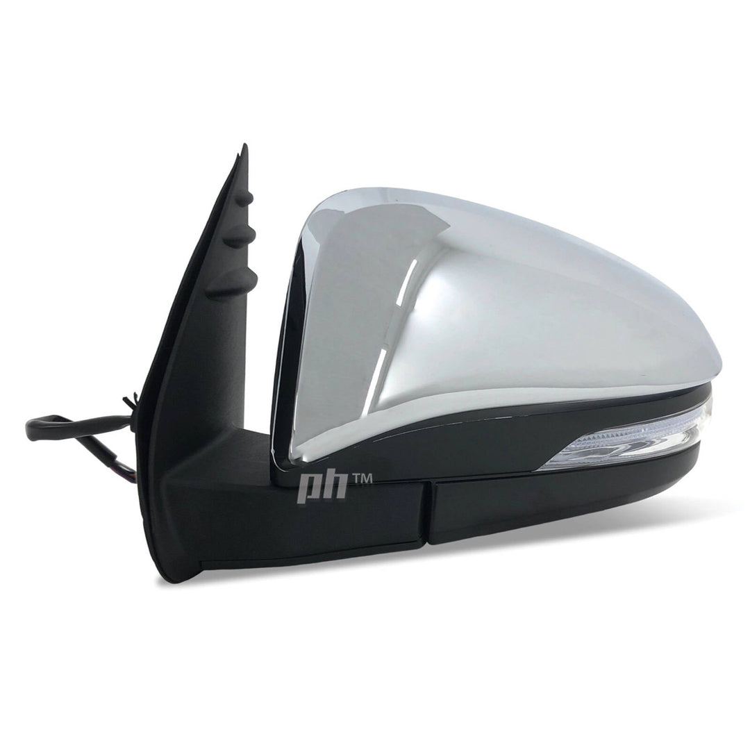 Door Mirrors PAIR Chrome Electric Auto Fold Fits Toyota Hilux N80 SR5 15 - 21