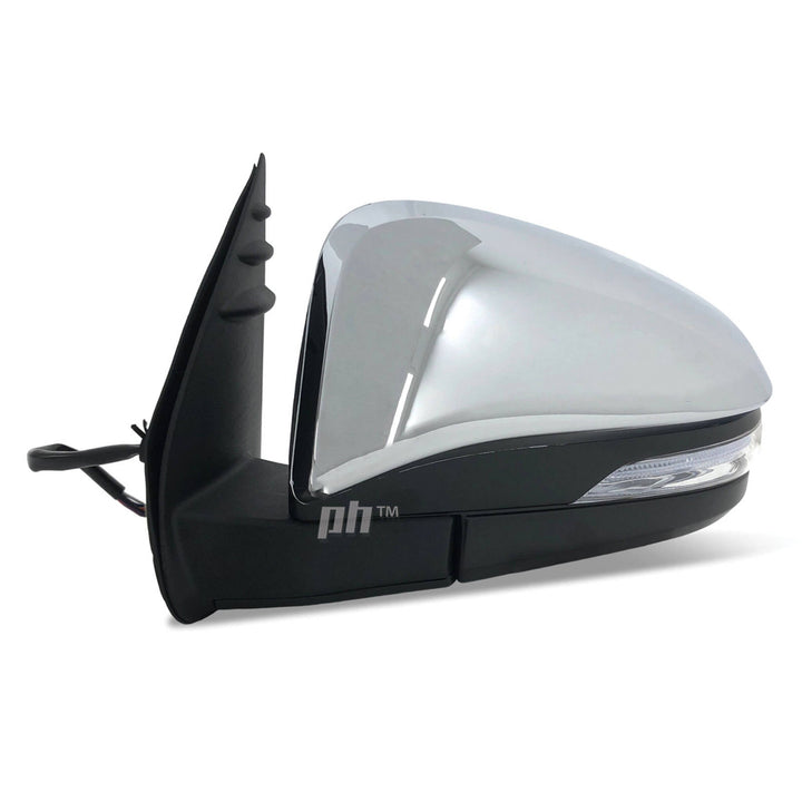 Door Mirrors PAIR Chrome Electric Auto Fold Fits Toyota Hilux N80 SR5 15 - 21