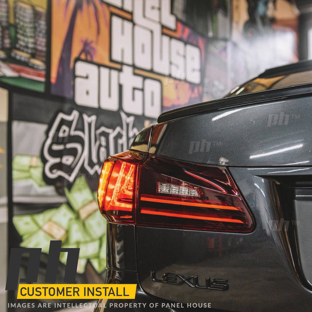 Black SMOKED LED Tail Lights SET fits Lexus IS250 IS350 2005 - 2010