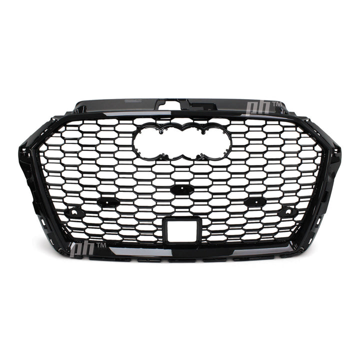 Grill Gloss Black RS3 Style Honeycomb Fits Audi A3 S3 8V 2017 - 2020