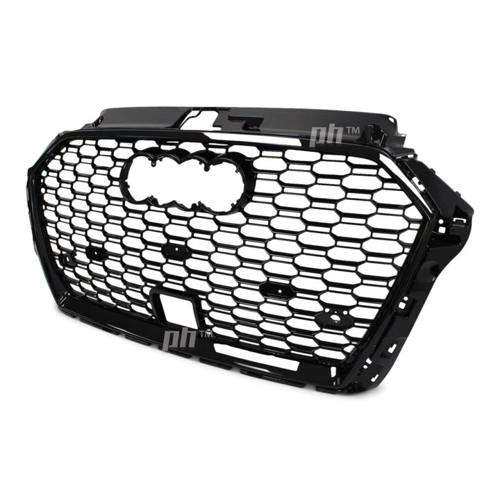 Grill Gloss Black RS3 Style Honeycomb Fits Audi A3 S3 8V 2017 - 2020