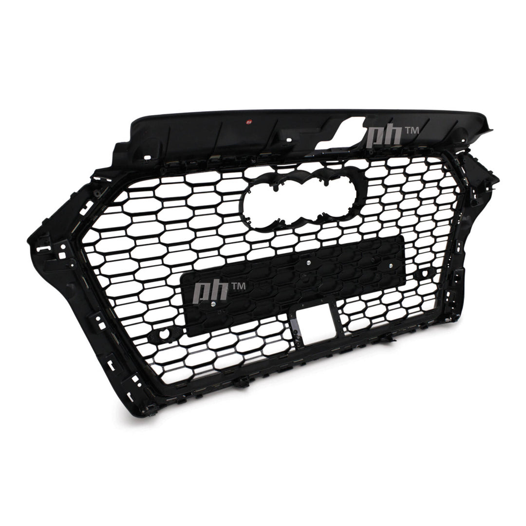 Grill Gloss Black RS3 Style Honeycomb Fits Audi A3 S3 8V 2017 - 2020