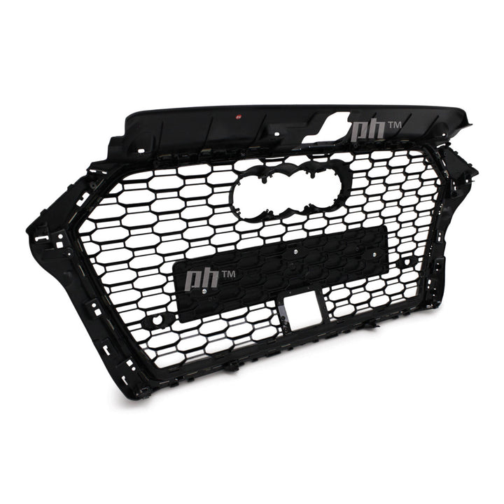 Grill Gloss Black RS3 Style Honeycomb Fits Audi A3 S3 8V 2017 - 2020