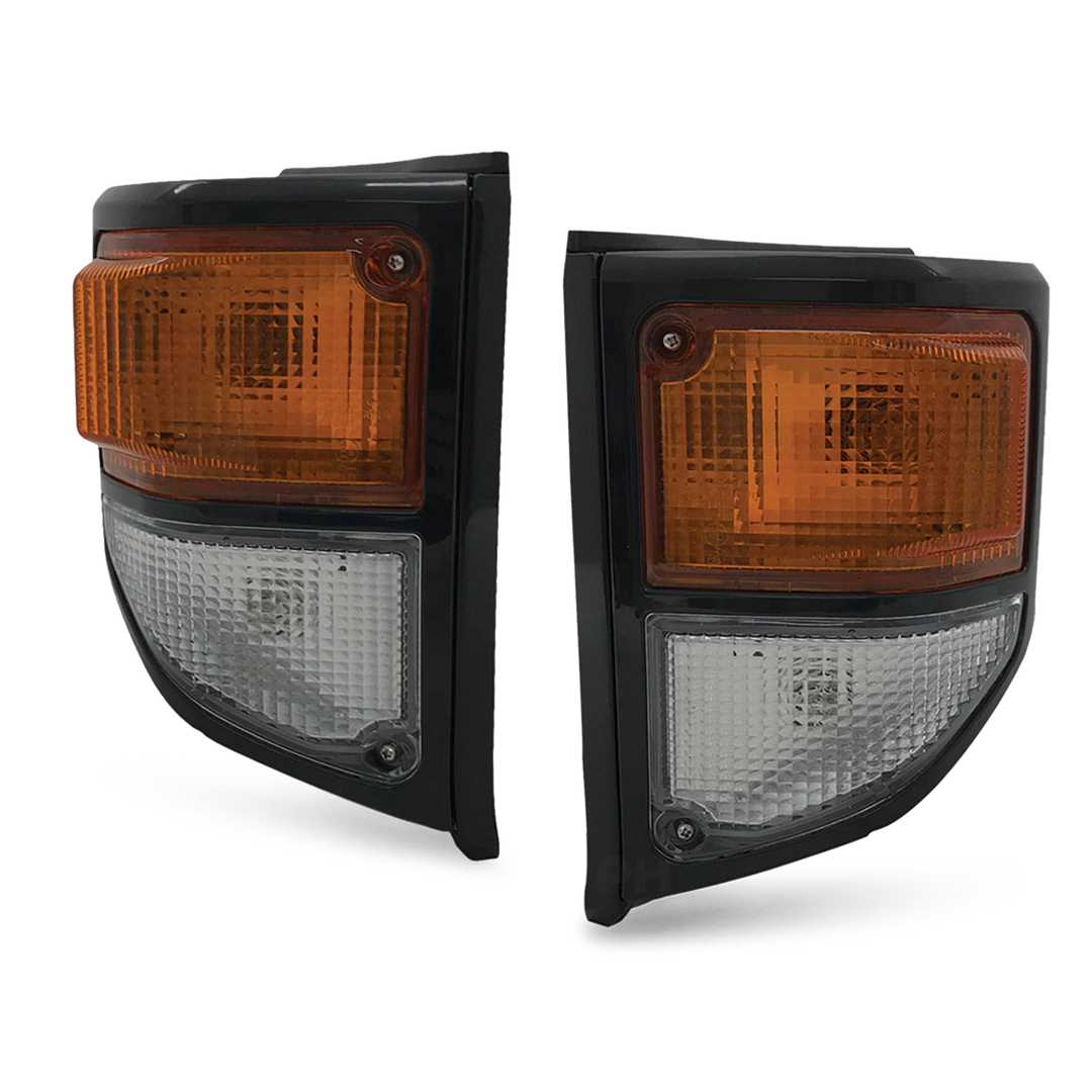Corner Indicator Lights PAIR Black Fits Toyota Landcruiser 78 79 series 1999 - 2007