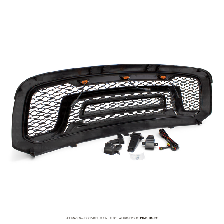 Grill Upgrade Matte Black Rebel Style fits Dodge RAM DIESEL 2500 3500 DS Laramie 2013 - 2020