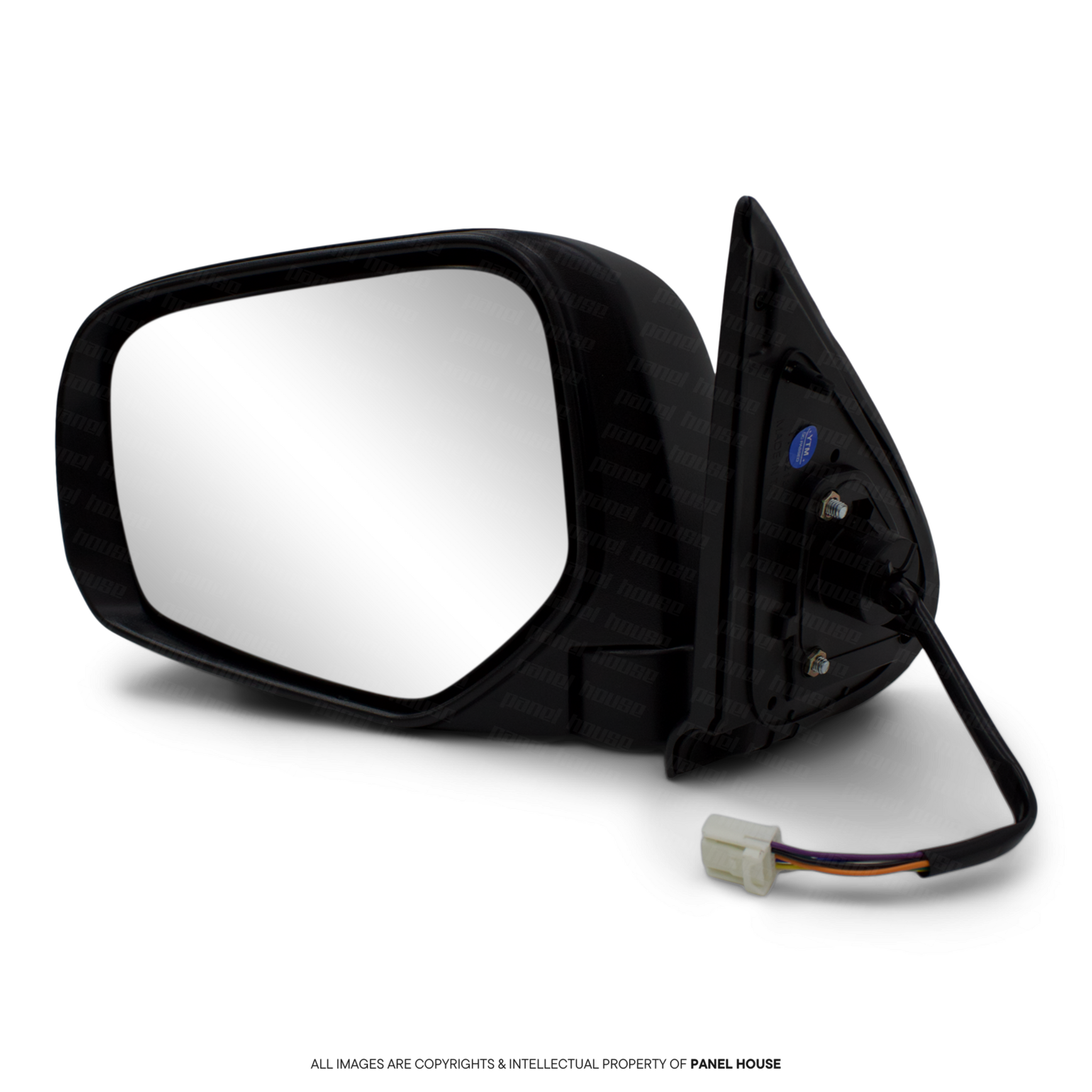 Left Side Door Mirror For Mitsubishi Triton MK (1996-2006) - All Black Finish, Sail Mount, Perfect Replacement