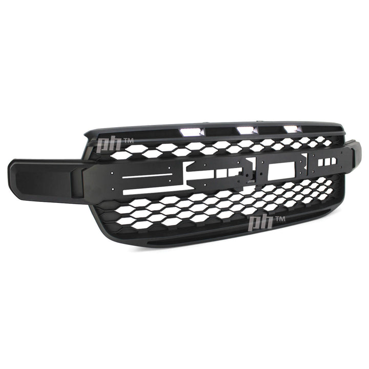 Black F Style Grill With LED fits Ford Ranger Next Gen T9 2022-2025 Sport Wildtrak Platinum XLT Raptor Style