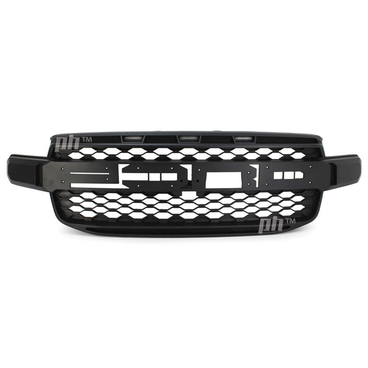 Black F Style Grill With LED fits Ford Ranger Next Gen T9 2022-2025 Sport Wildtrak Platinum XLT Raptor Style