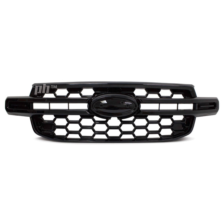 Grill Gloss BLACK Nightrider Style DRL Fits Ford Ranger Next Gen T9 2022-