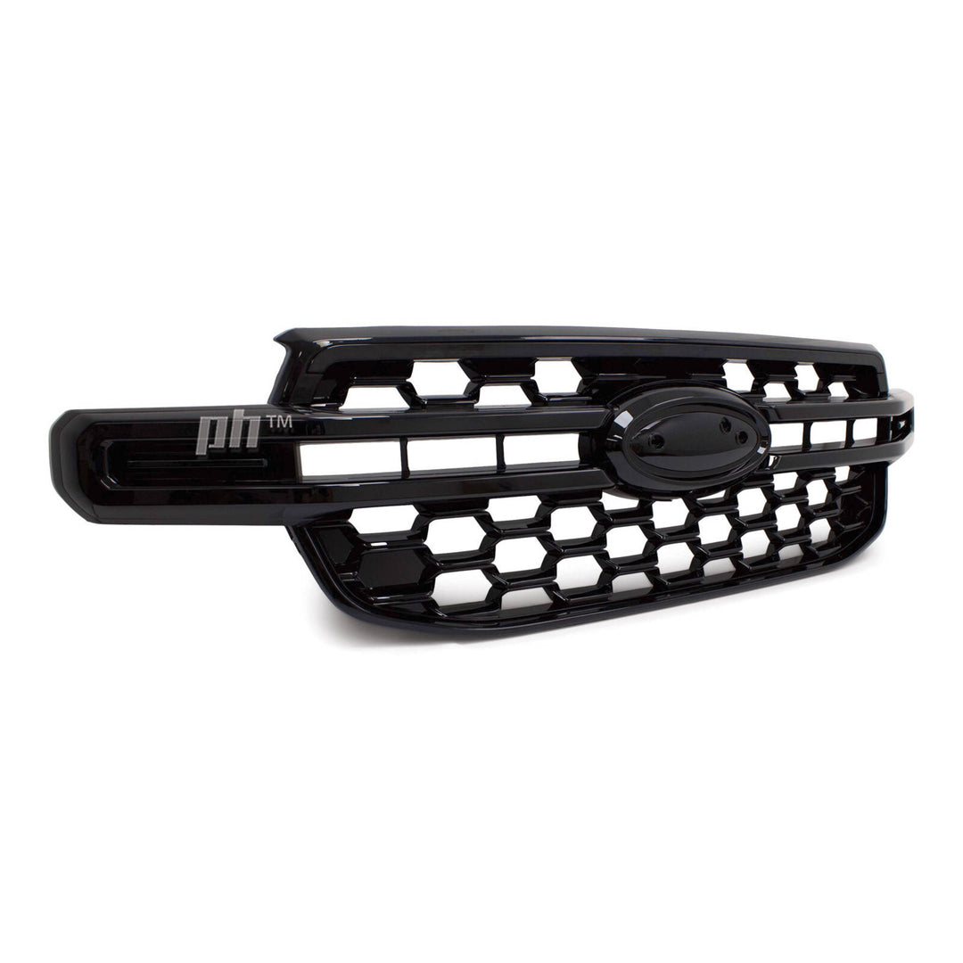 Grill Gloss BLACK Nightrider Style DRL Fits Ford Ranger Next Gen T9 2022-