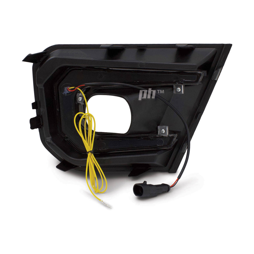 Fog Light Surrounds Gloss BLACK With DRL PAIR fits Ford Ranger Next Gen T9 2022- Wildtrak