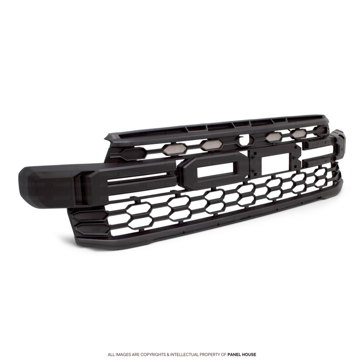 Black F Style Grill With Amber LED fits Ford Ranger RAPTOR Next Gen T9 2022-