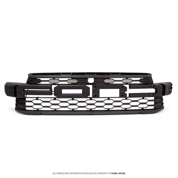 Black F Style Grill With Amber LED fits Ford Ranger RAPTOR Next Gen T9 2022-