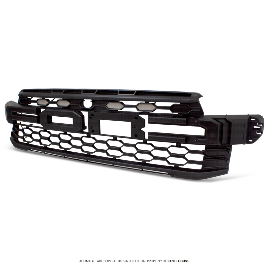 Black F Style Grill With Amber LED fits Ford Ranger RAPTOR Next Gen T9 2022-