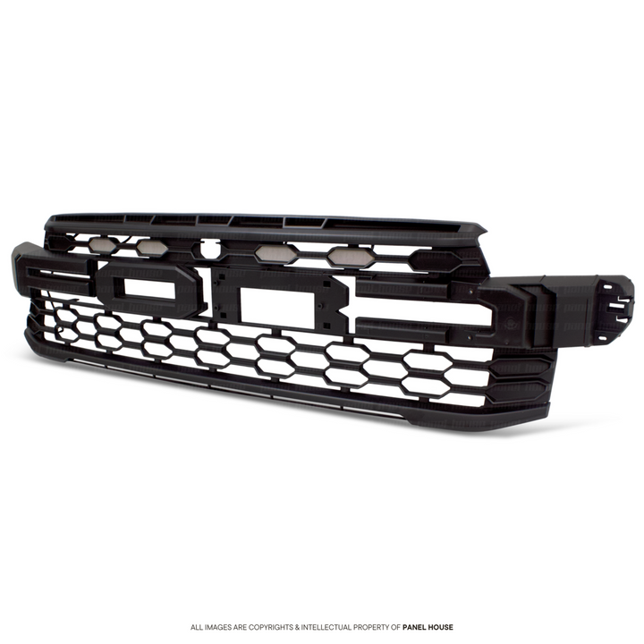 Black F Style Grill With Amber LED fits Ford Ranger RAPTOR Next Gen T9 2022-