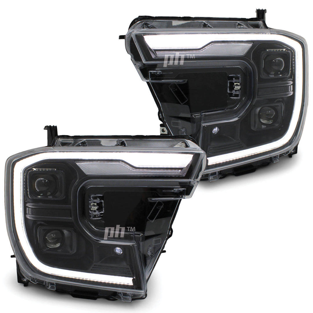 Headlights Sequential Black Projector LED DRL fits Ford Ranger Next Gen T9 XLT Sport Platinum 2022-
