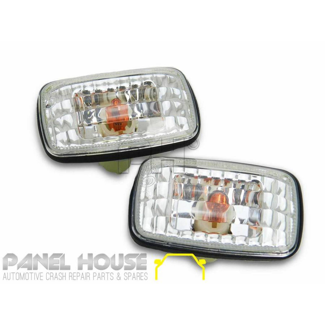 Indicator Lights PAIR Clear Fits Toyota LANDCRUISER 76 78 79 Series 2007-2018
