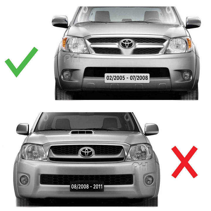 Fog Light Kit Complete Fits Toyota Hilux N70 02/2005 - 07/2008