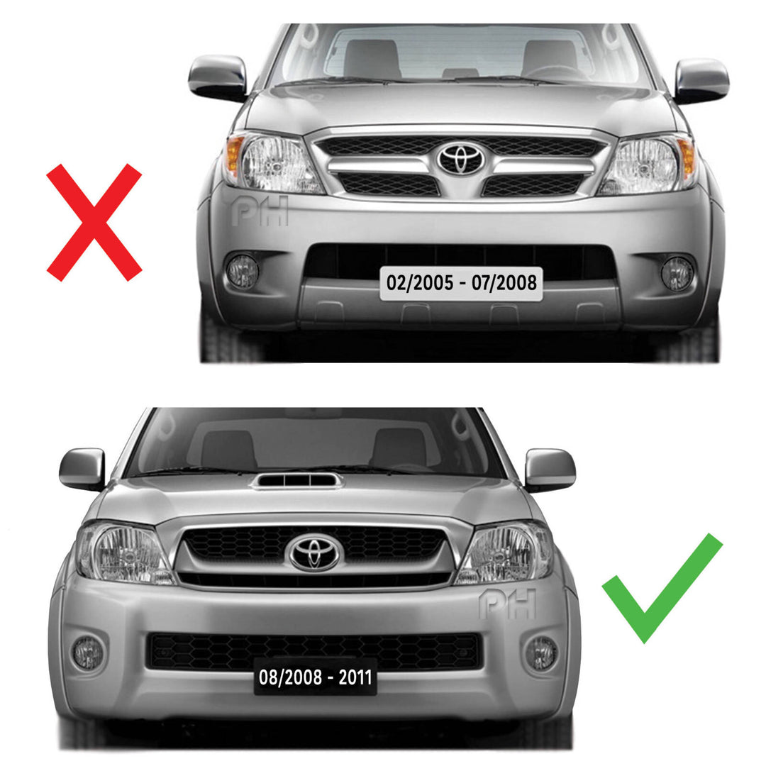 Fog Light Kit Complete Fits Toyota Hilux N70 08/2008 - 06/2011