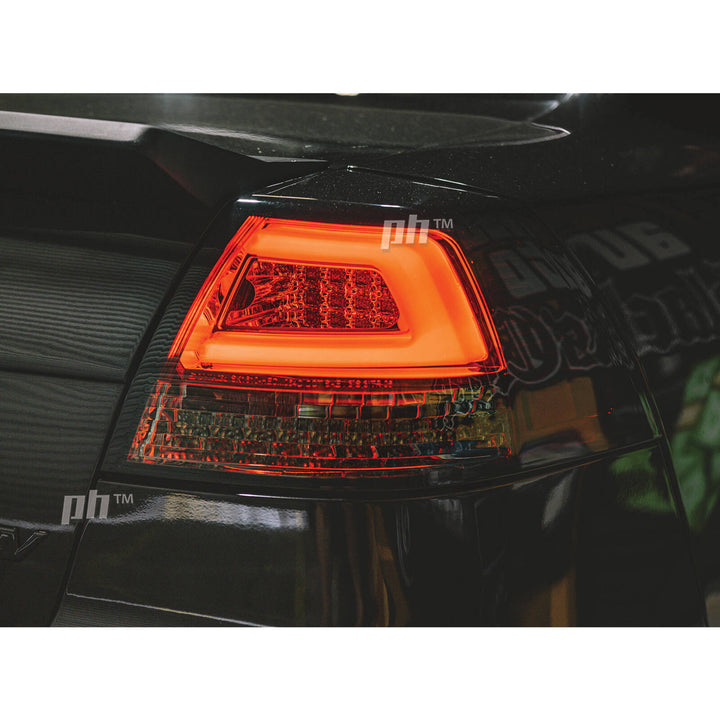 Smoked LED Sequential Tail Lights Fits Holden Commodore VE Sedan 2006 - 2013
