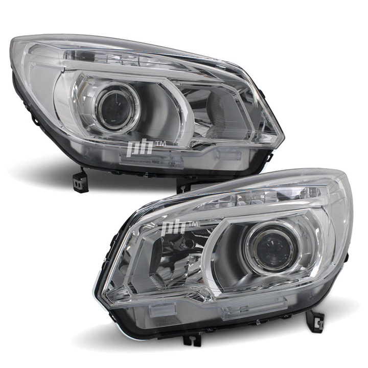 Headlight PAIR Chrome Projector ADR fits Holden Colorado RG LTZ 2012 - 2016