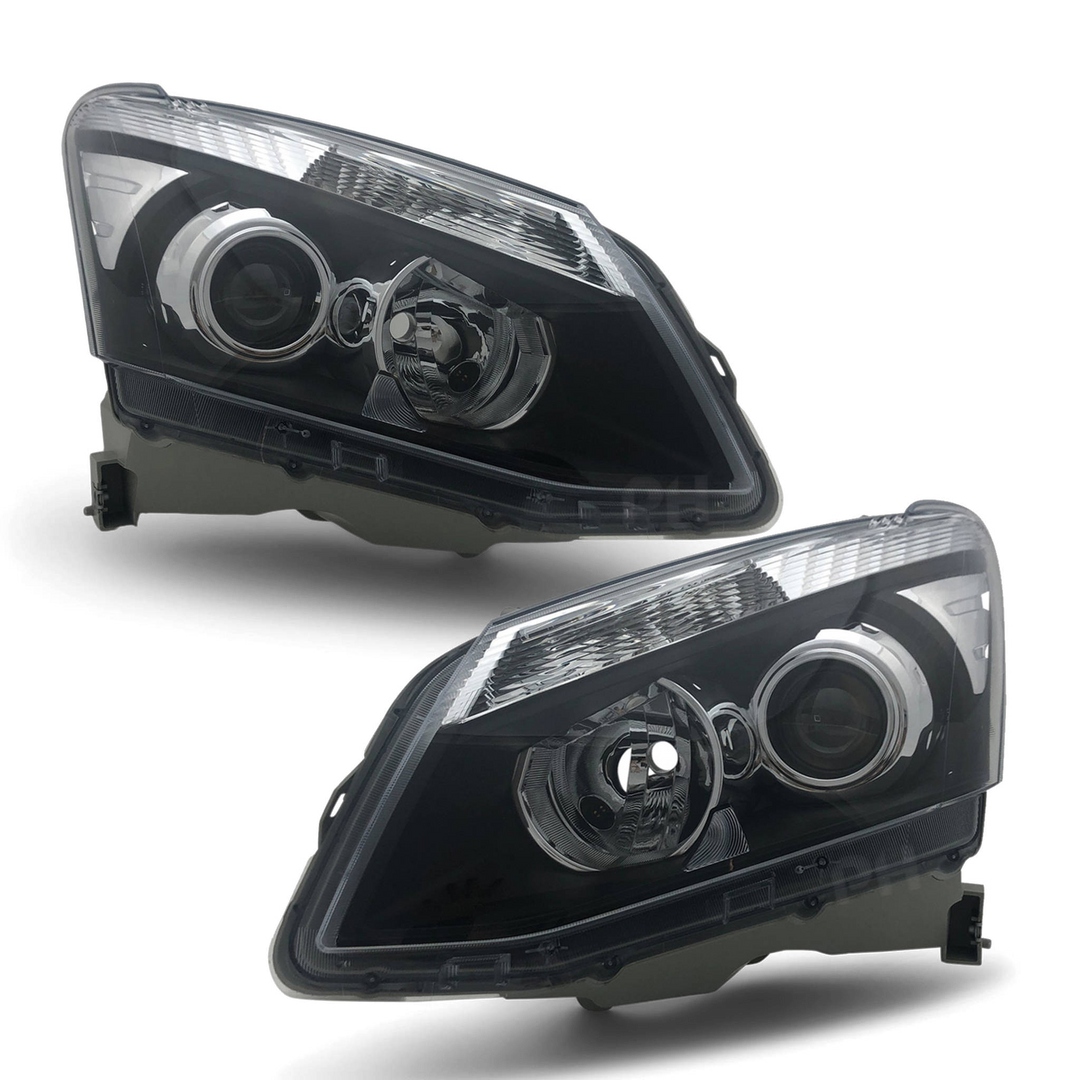 Headlights Black Projector PAIR Fits Isuzu DMAX Ute 2012 - 2016