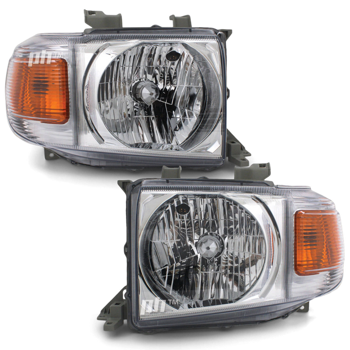 Headlights PAIR Fits Toyota Landcruiser VDJ 76 78 79 Series 2007 - 2023